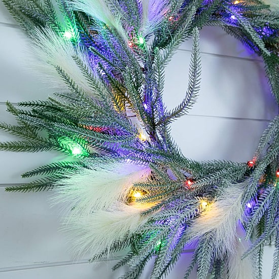 Nearly Natural Pre-Lit Wreath