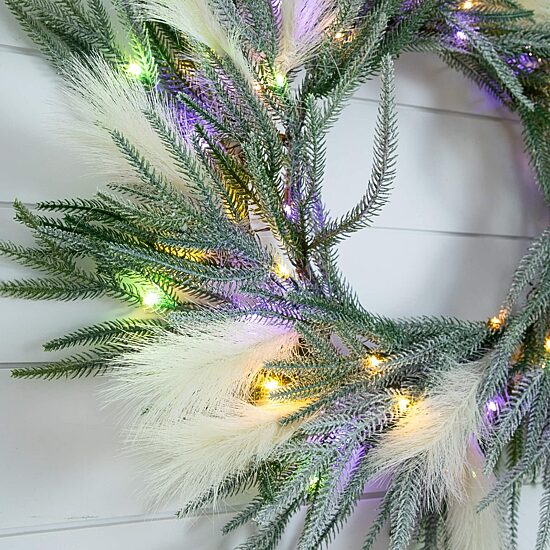 Nearly Natural Pre-Lit Wreath