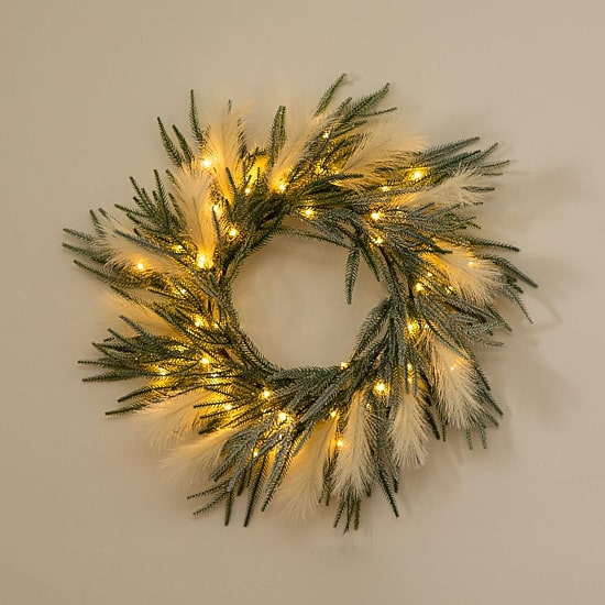 Nearly Natural Pre-Lit Wreath