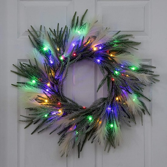 Nearly Natural Pre-Lit Wreath