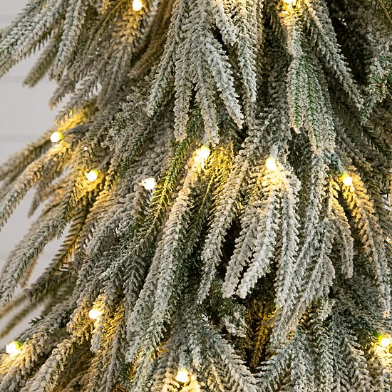 Nearly Natural 4 Foot Pre-Lit Flocked Pine Christmas Tree