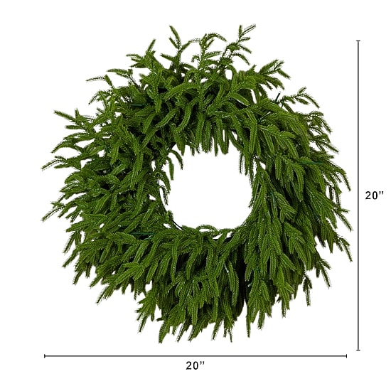 Nearly Natural Pre-Lit Wreath