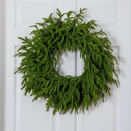 Nearly Natural Pre-Lit Wreath