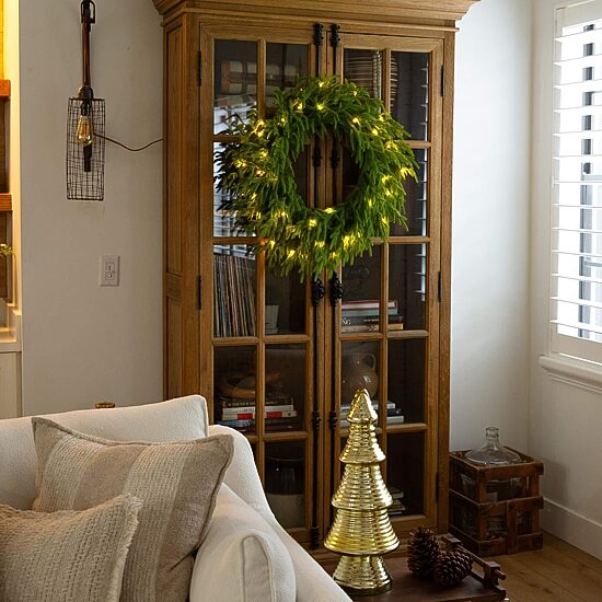 Nearly Natural Pre-Lit Wreath