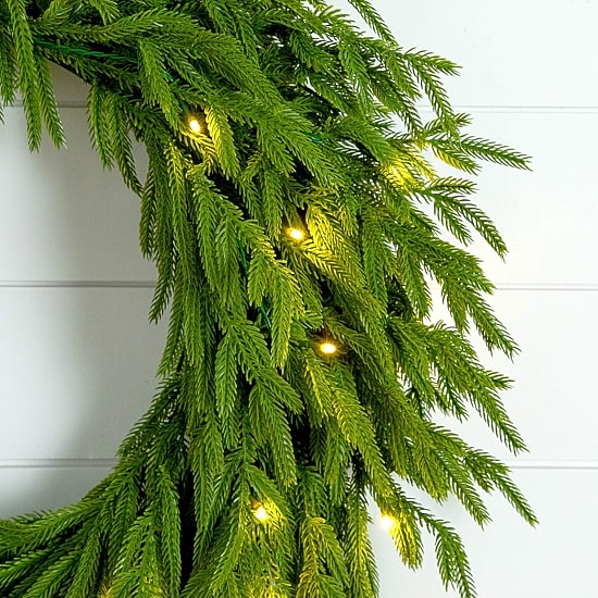 Nearly Natural Pre-Lit Wreath