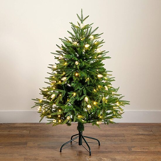 Nearly Natural 4 Foot Pre-Lit Multi-Function Lights Pine Christmas Tree