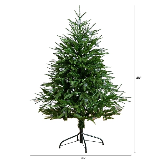 Nearly Natural 4 Foot Pre-Lit Multi-Function Lights Pine Christmas Tree