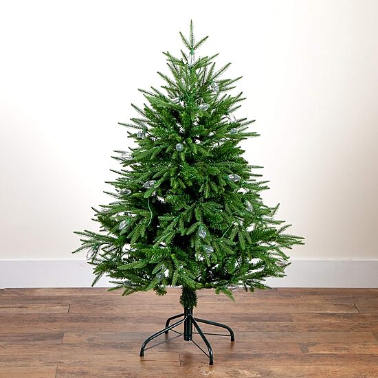 Nearly Natural 4 Foot Pre-Lit Multi-Function Lights Pine Christmas Tree