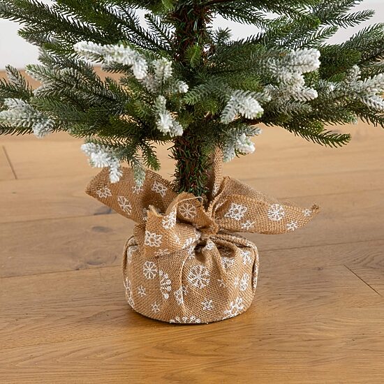 Nearly Natural 3 Pc Set 4 Foot Flocked Fir Christmas Tree