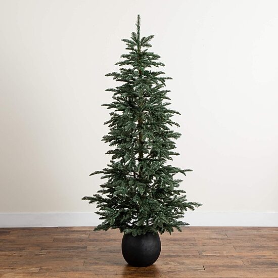 Nearly Natural 6 Foot Pre-Lit Pine Christmas Tree