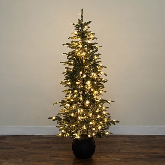 Nearly Natural 6 Foot Pre-Lit Pine Christmas Tree
