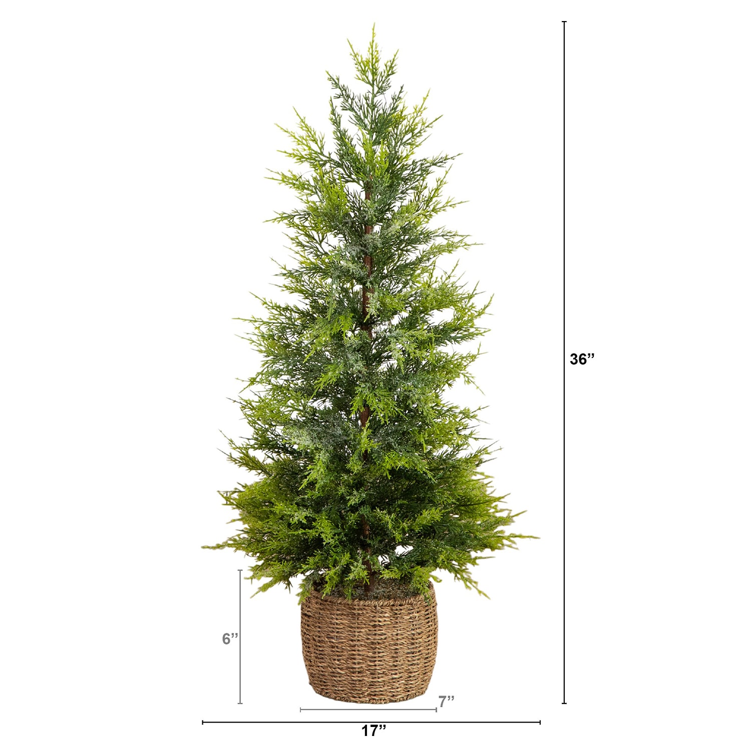 Nearly Natural 3 Foot Pre-Lit Flocked Christmas Tree