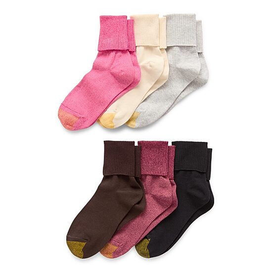 Gold Toe Womens 6 Pair Turncuff Socks