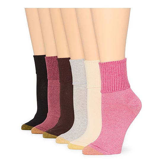 Gold Toe Womens 6 Pair Turncuff Socks