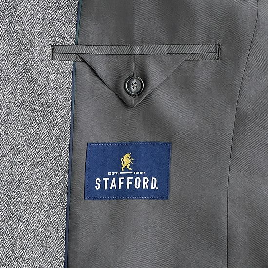 Stafford Herringbone Mens Classic Fit Sport Coat