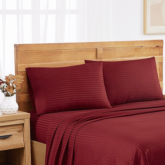Royal Velvet Dobby Stripe Pillowcase Pair