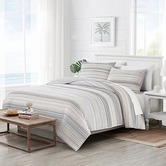 Oceanfront Resort Oceanfront Resort Navarre Yarn Dye Stripe Quilt Set Quilt Set