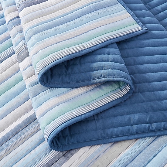 Oceanfront Resort Oceanfront Resort Clearwater Yarn Dye Stripe Quilt Set Quilt Set