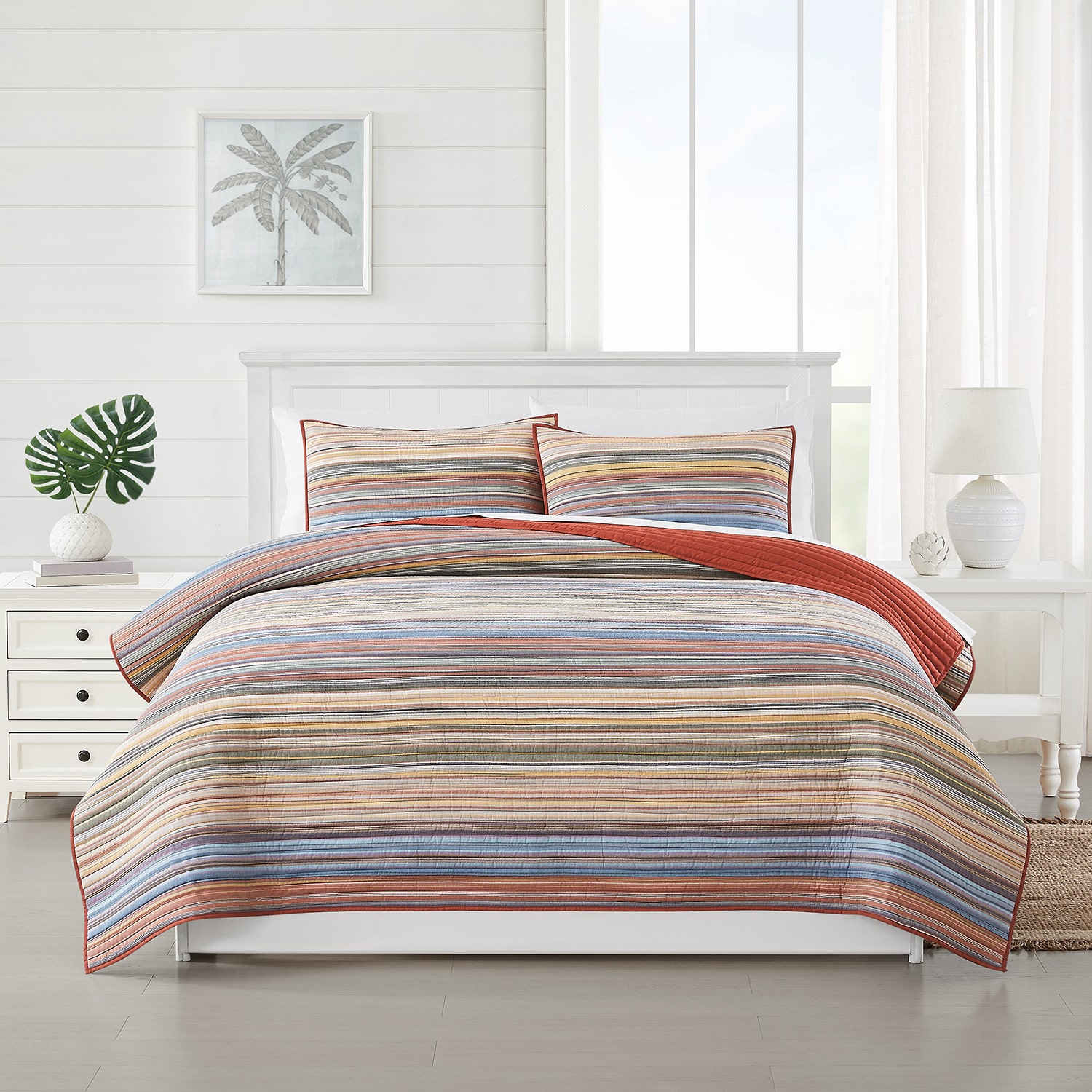 Oceanfront Resort Oceanfront Resort Naples Yarn Dye Stripe Quilt Set Quilt Set