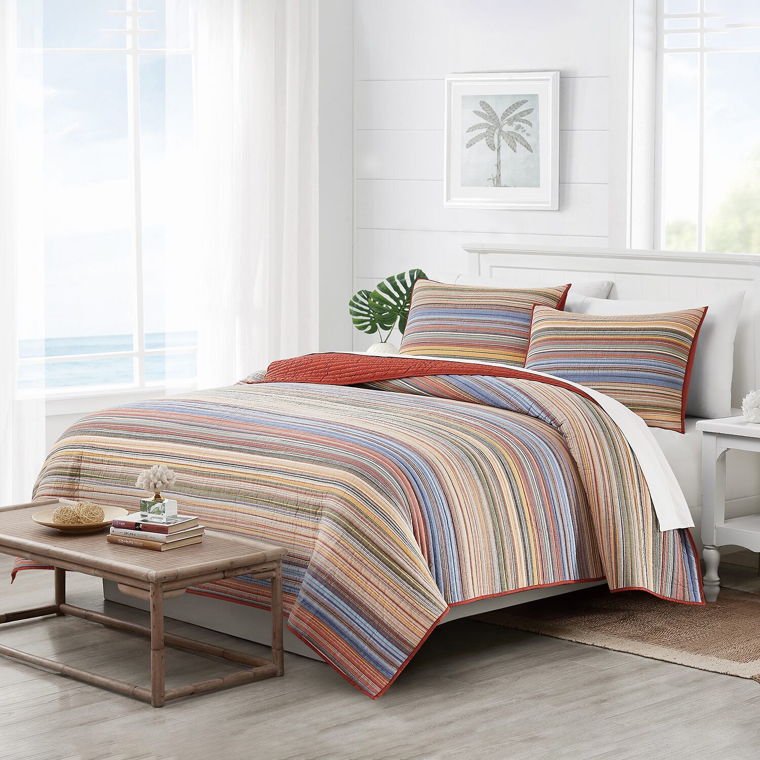 Oceanfront Resort Oceanfront Resort Naples Yarn Dye Stripe Quilt Set Quilt Set