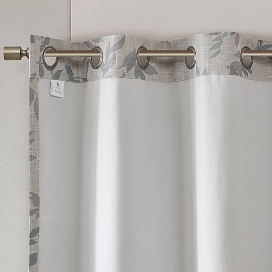 Madison Park April Leaf Grommet Top Energy Saving Blackout Single Curtain Panel