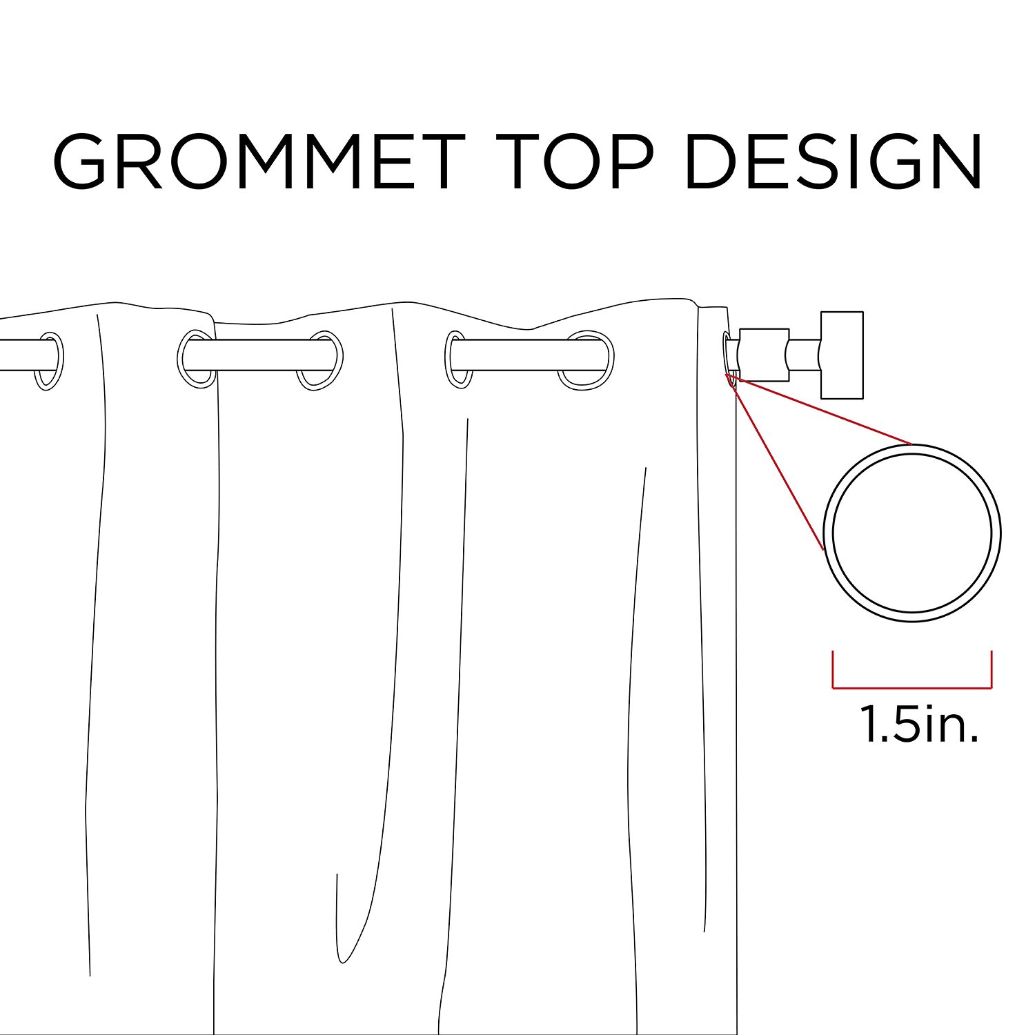 Intelligent Design Khloe Metallic Geometric Printed Grommet Top Energy Saving 100% Blackout Single Curtain Panel