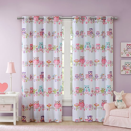 Intelligent Design Noctural Novelty Grommet Top Energy Saving Blackout Single Curtain Panel