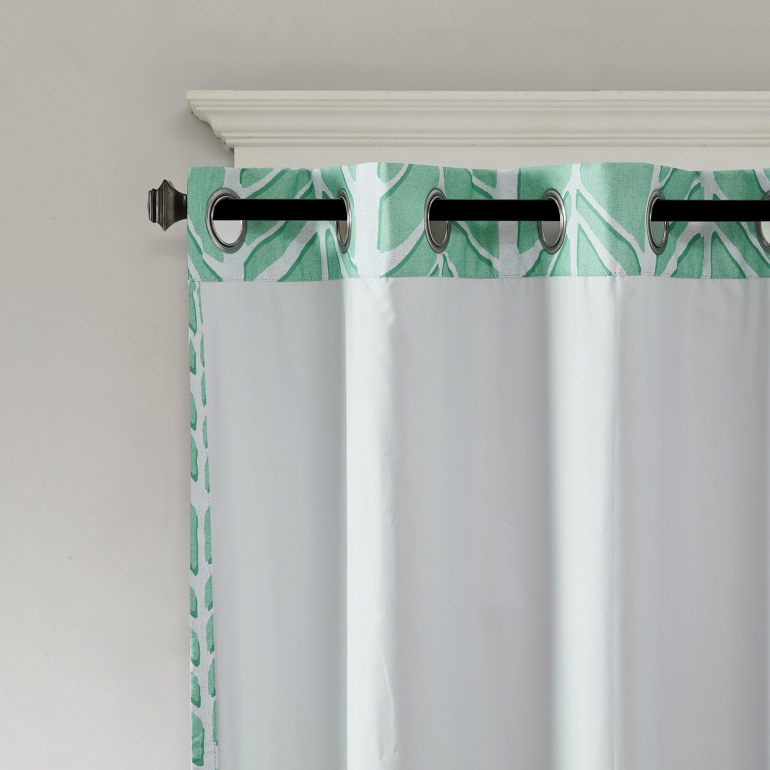 Intelligent Design Kennedy Geometric 50"W X 84"L Grommet Top 100% Blackout Single Curtain Panel