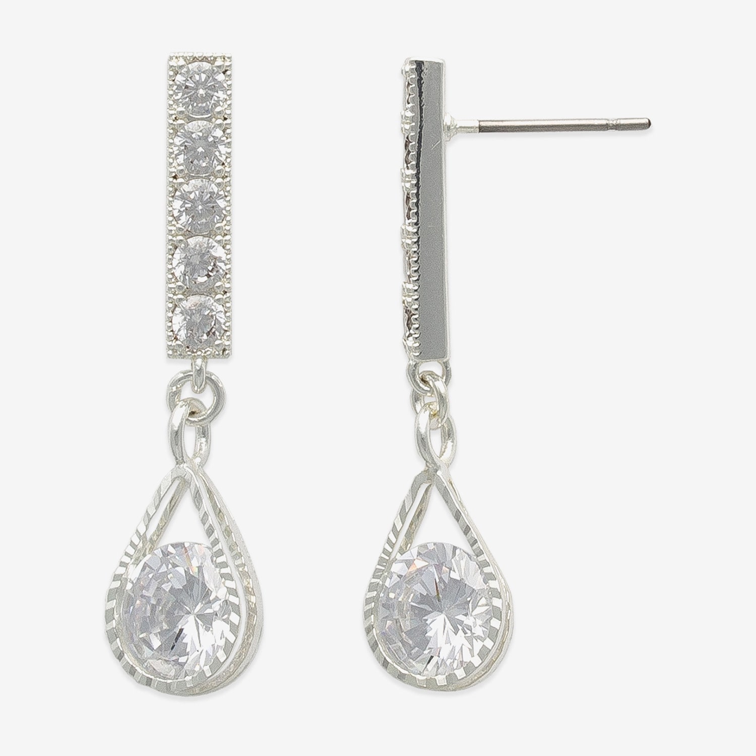 Mixit Womens Cubic Zirconia Hypoallergenic Drop Earrings