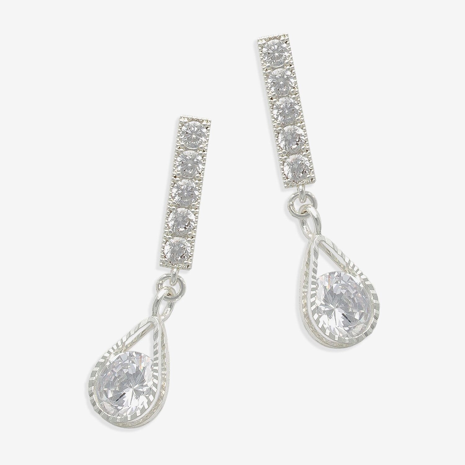 Mixit Womens Cubic Zirconia Hypoallergenic Drop Earrings