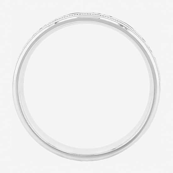  Personalized Mens 6mm Comfort Fit Sterling Silver Wedding Band