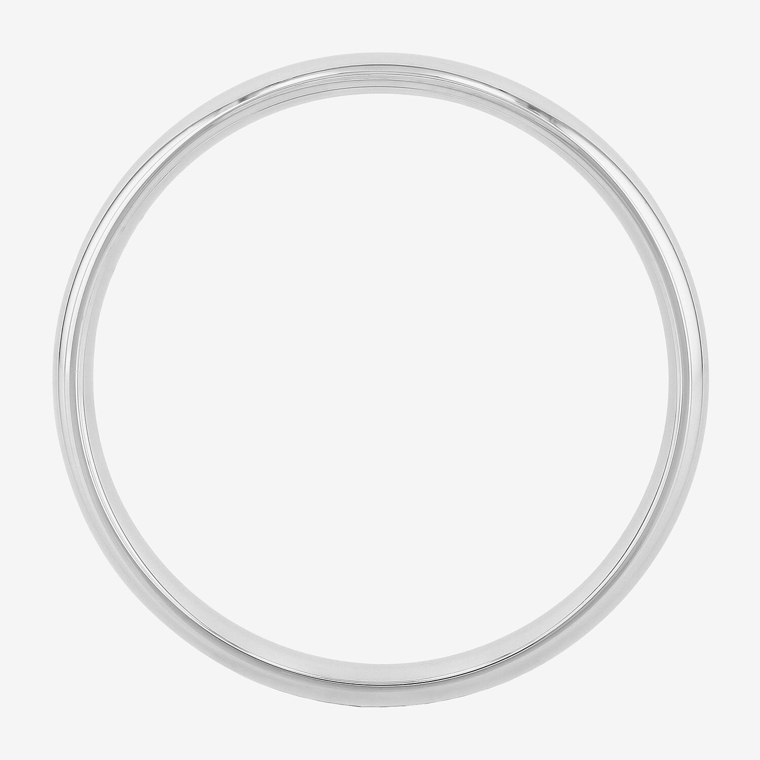 Personalized 4mm Comfort Fit Domed Sterling Silver Wedding Band
