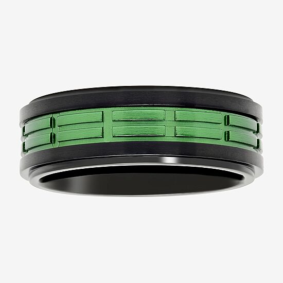 8mm Stainless Steel Black Band