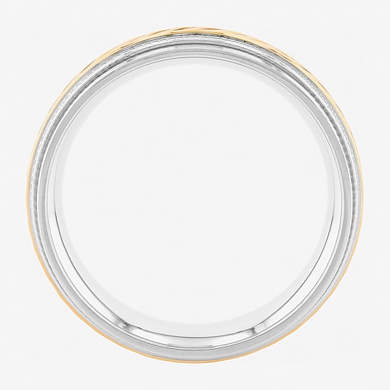  Mens 8mm Wedding Band in Stainless Steel 