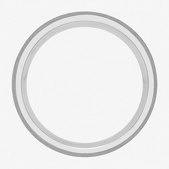  Mens Channel-Set Diamond Ring in Stainless Steel 
