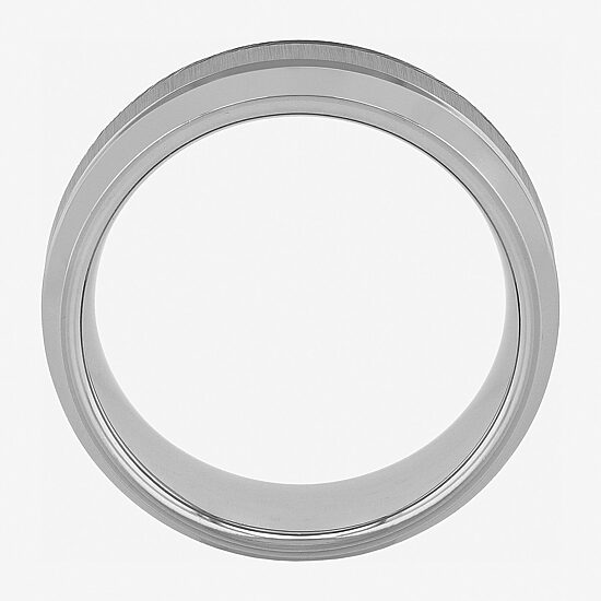 Mens 9mm Comfort Fit Tungsten Carbide Double Grooved Wedding Band
