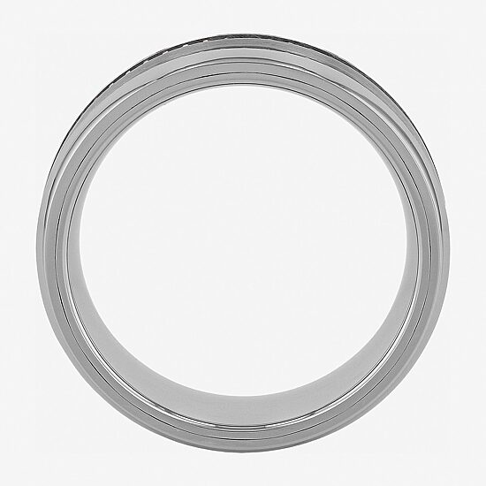Mens Tungsten Carbide Two-Tone Wedding Band