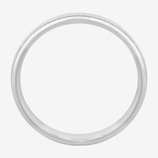  Womens 4mm Sterling Silver Wedding Band 
