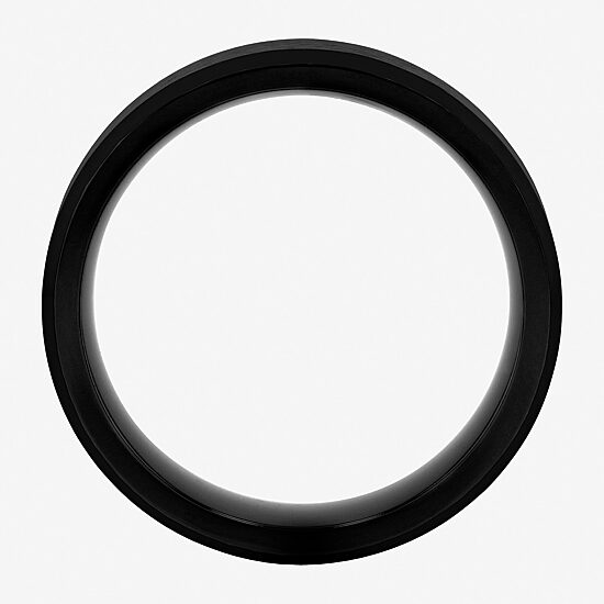 Mens 6mm Black Cobalt Wedding Band