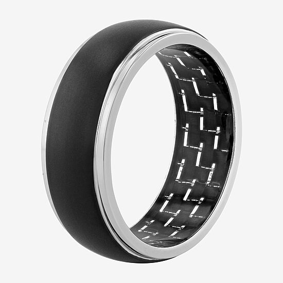 Mens 8MM Stainless Steel Wedding Band