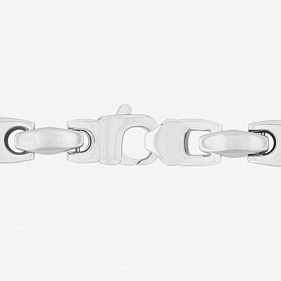 Mens Stainless Steel Puff Mariner 24" Necklace