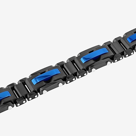 Mens Stainless Steel 8 1/2 Inch Solid Link Chain Bracelet