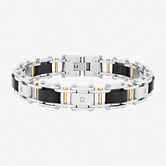 8 5/8 Inch Stainless Steel Solid Link Bracelet