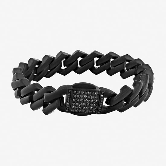 Mens Stainless Steel 8 3/4 Inch Link Bracelet