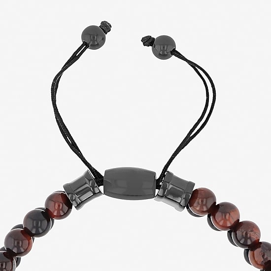Mens Genuine Stone Beaded Bracelet