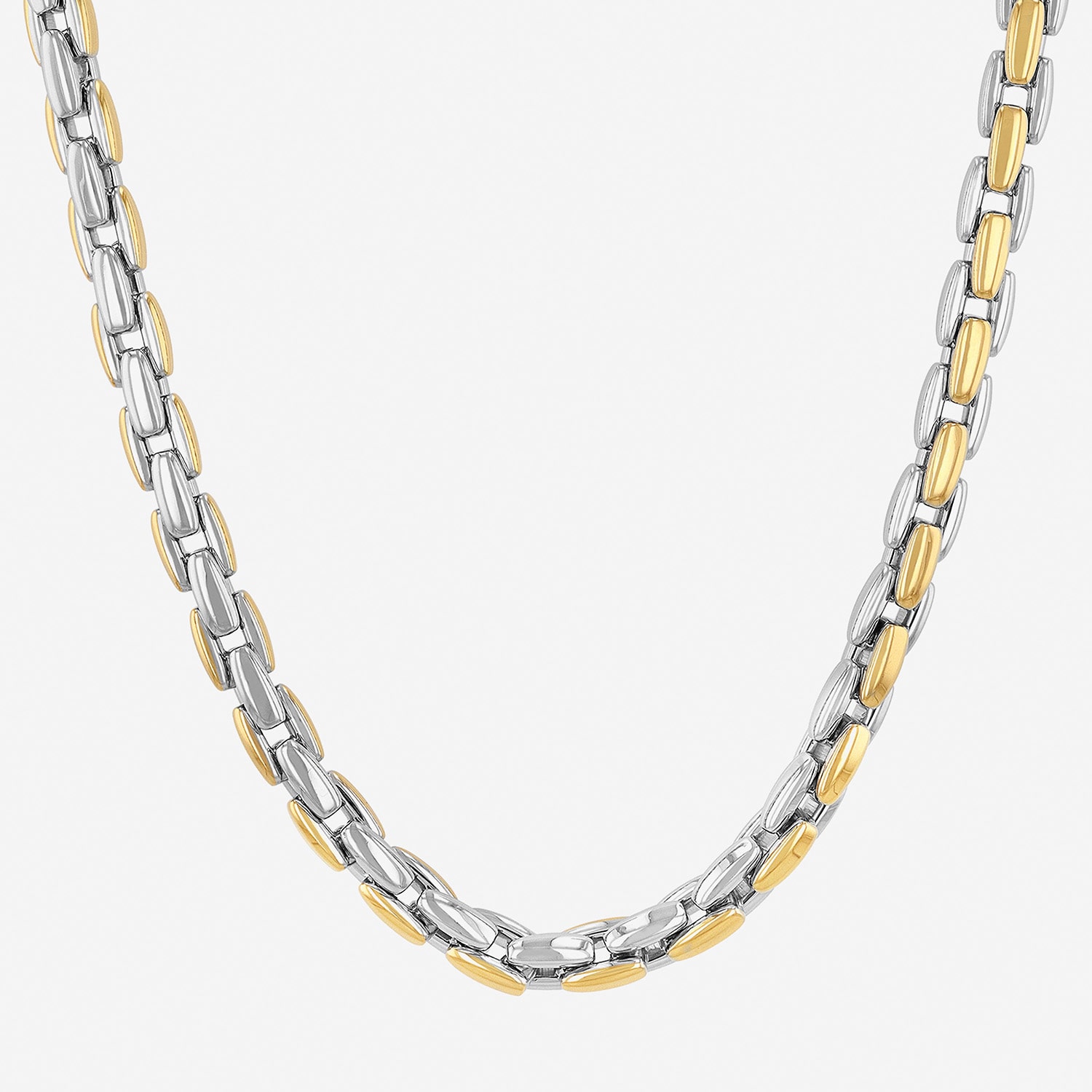 Men's Horseshoe Link Necklace Stainless Steel
