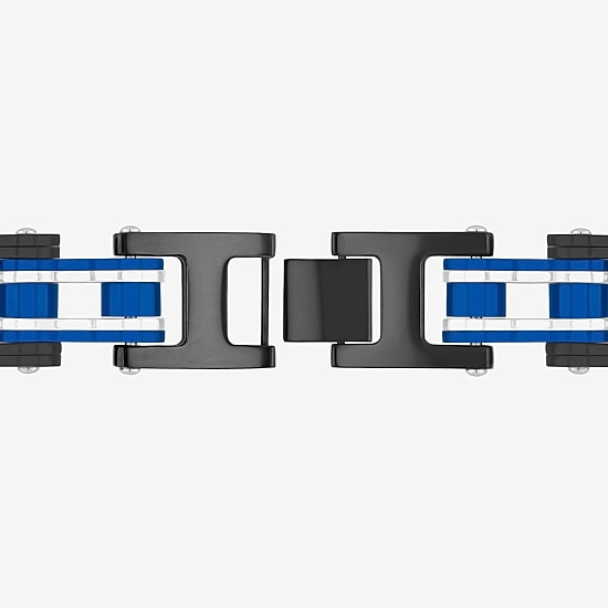 Mens Stainless Steel Solid 8 1/2 Inch Link Bracelet