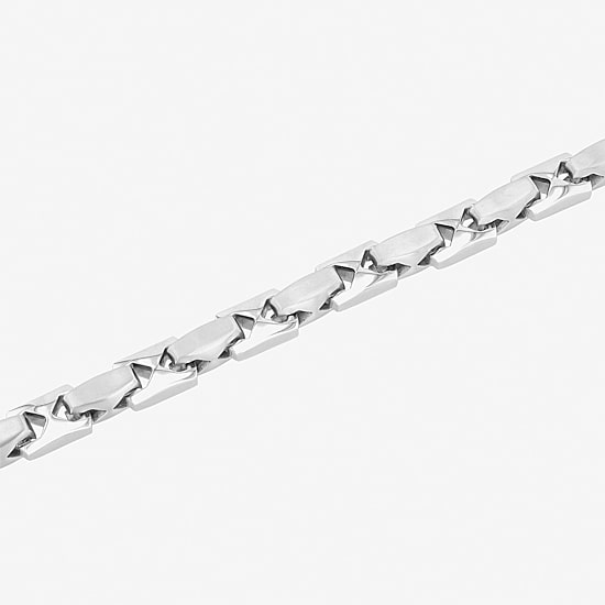 Mens Stainless Steel Solid Link Bracelet