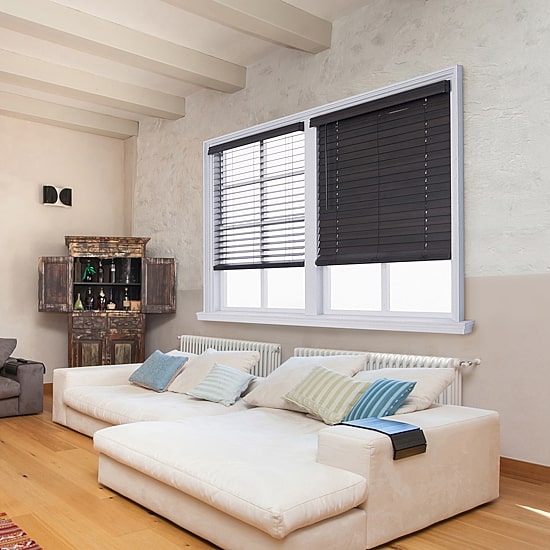 Distressed 2 1/2" Cut-To-Width Cordless Faux Wood Blind