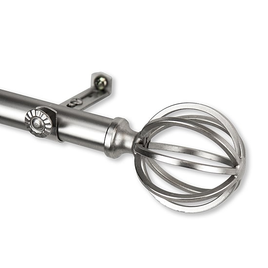 Rod Desyne 13/16" Adjustable Curtain Rod with Cage Finials